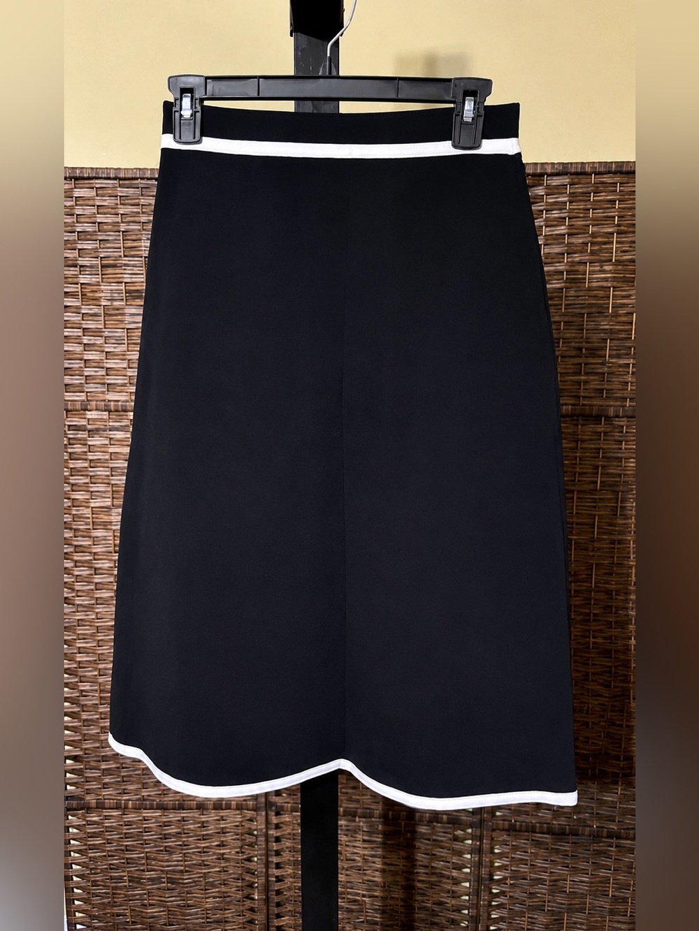 New Aleeza Paris Black Knit A-Line Skirt – Size XS (Fits Up to Small) - Picture 3 of 4